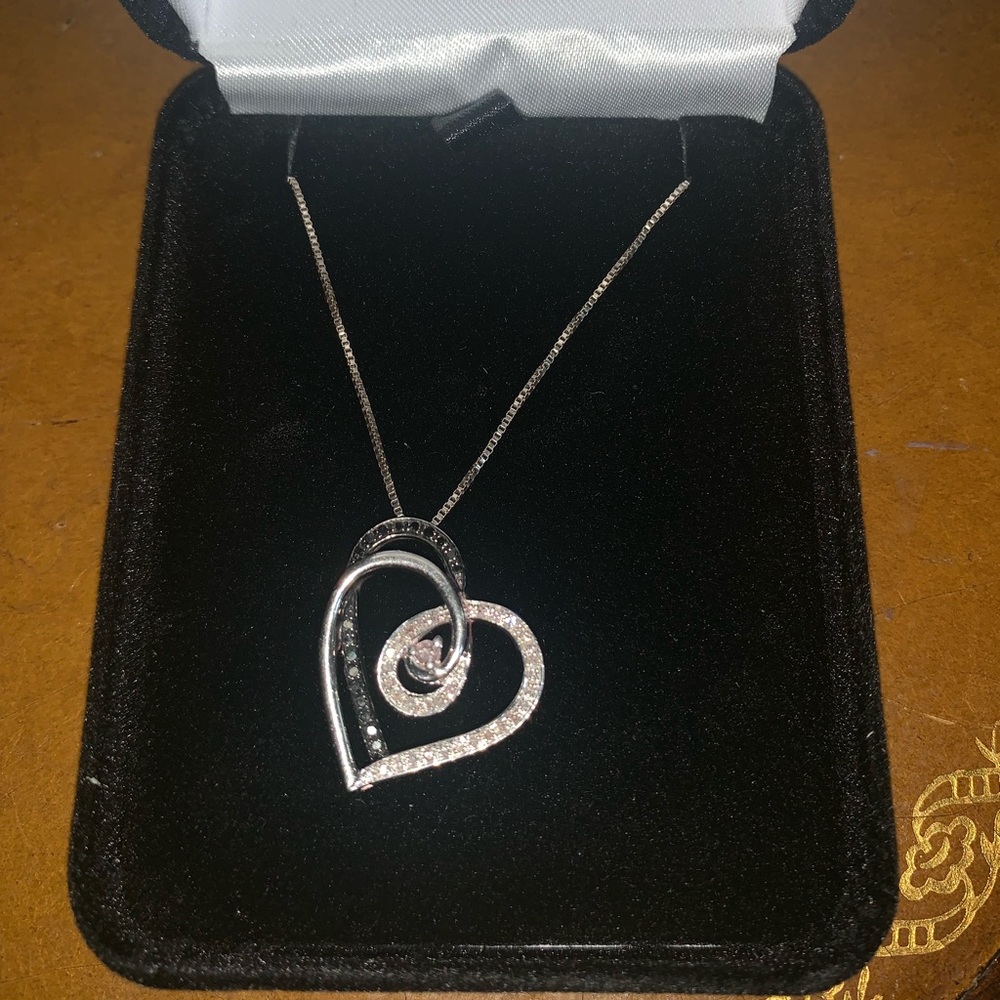 Kay jewelers multicolored diamond heart necklace
